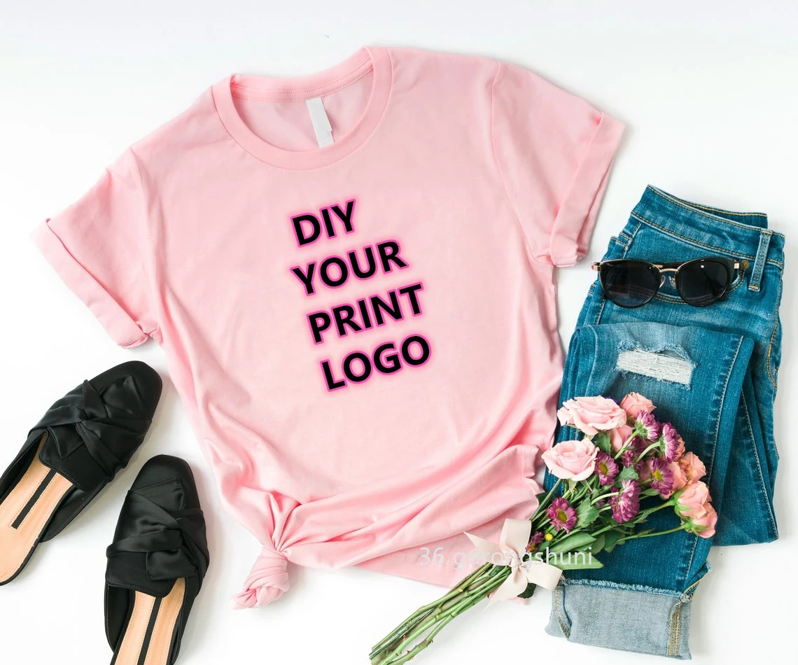 Top Trends: Women Tshirt Diy Customized Print Shirt Femme Your Own Design Logo / Picture Custom Women T-Shirt T Shirt Female Birthday Tees Shoppable Styles - Image 2