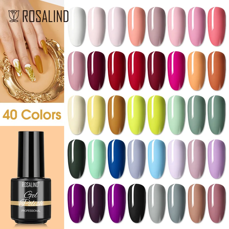 Top Trends: ROSALIND Gel Nail Polish Glitter UV Temperature Change Nail Gel Hybrid Varnish Semi Permanent Cat Eye Soak Off Top Coat Gel Nail Shoppable Styles