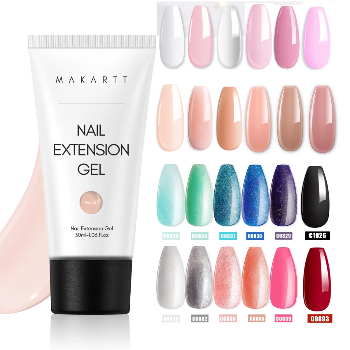 Top Trends: Makartt Poly Nail Extension Gel 30ML / 50ML Pink Clear White Blue Nail Gel Trendy Nail Art Design French Manicure For Starters Shoppable Styles