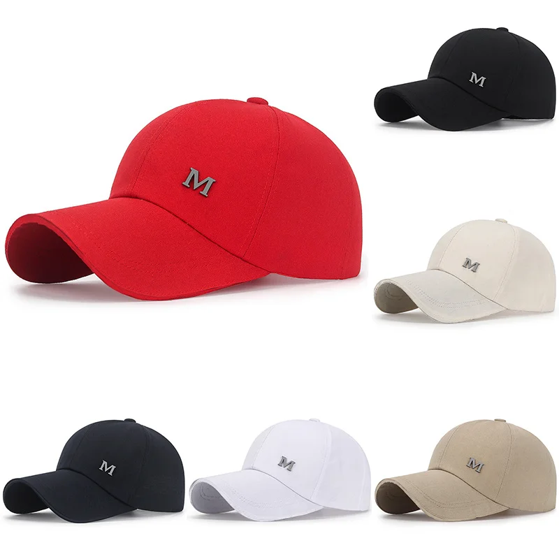 Top Trends: Men Women Baseball Cap Summer Cotton Hat Embroidery Snapback Hip-Hop Cap Adult Sport Sun Hat Casual Long Brim Sunscreen Golf Cap Shoppable Styles - Image 2