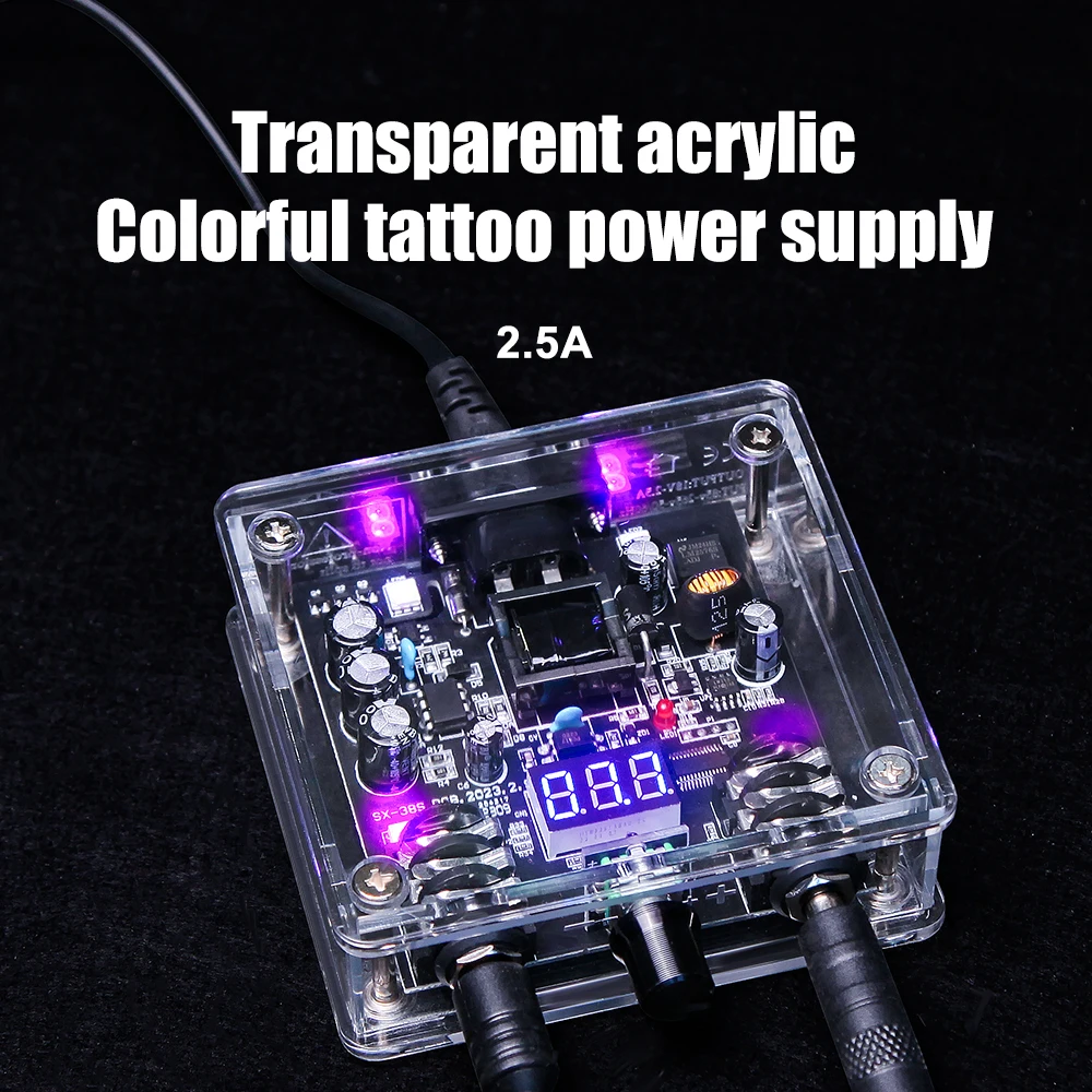 Top Trends: Transparent Tattoo Power Supply PMMA HYlab Adjustable Voltage LED Display Footless Mode Switch Switchable Shoppable Styles