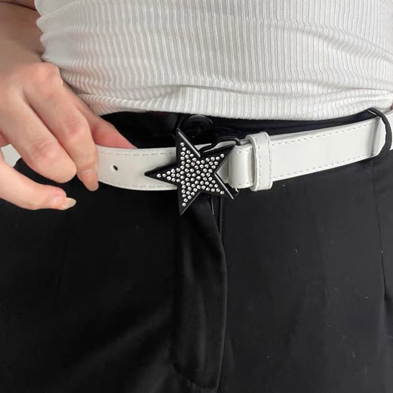 Top Trends: Star Rhinestone Belt For Women Fashion Y2k 2000s Waist Strap Female Girl Jeans Dress Trouser Decorative Waistband Accessories Shoppable Styles