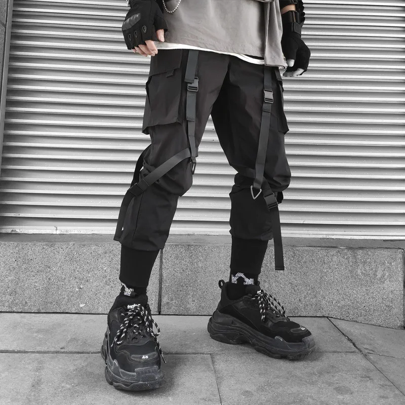 Top Trends: Harajuku Fashion Techwear Men's Cargo Pants Hip Hop Punk Male Clothing Streetwear Joggers High Street Holiday Casual Trousers Shoppable Styles