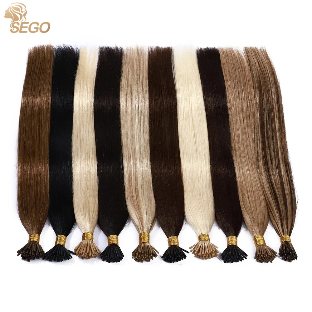 Top Trends: SEGO 0.5g / s 100 / 200Strands I Tip Hair Extensions Real Human Hair Keratin Capsules Pre Bonded Hair Extensions 16&#039;&#039;-22&#039;&#039; Shoppable Styles