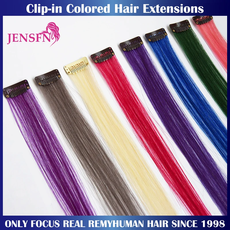 Top Trends: Color Extensions Clip-in One Piece Human Hair Extensions 22&quot; Inch For Salon For Women A Variety Of Color Shoppable Styles