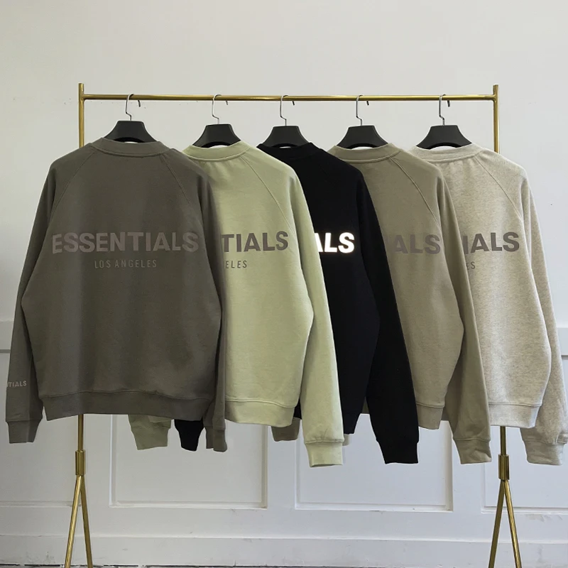 Top Trends: FW21 Fashion ESSENTIALS Sweatshirts 3M Reflective Lettered Print Velvet Sweater Oversized Hip Hop Hoodie Trip Sweatshirt Shoppable Styles