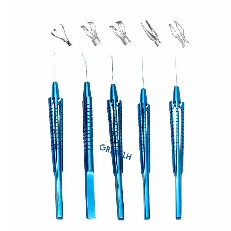 Top Trends: 1pcs Ophthalmic Straight Curved Retinal Capsulorhexis Forceps 25G Intraocular Ophthalmic Instruments Titanium Alloy Shoppable Styles