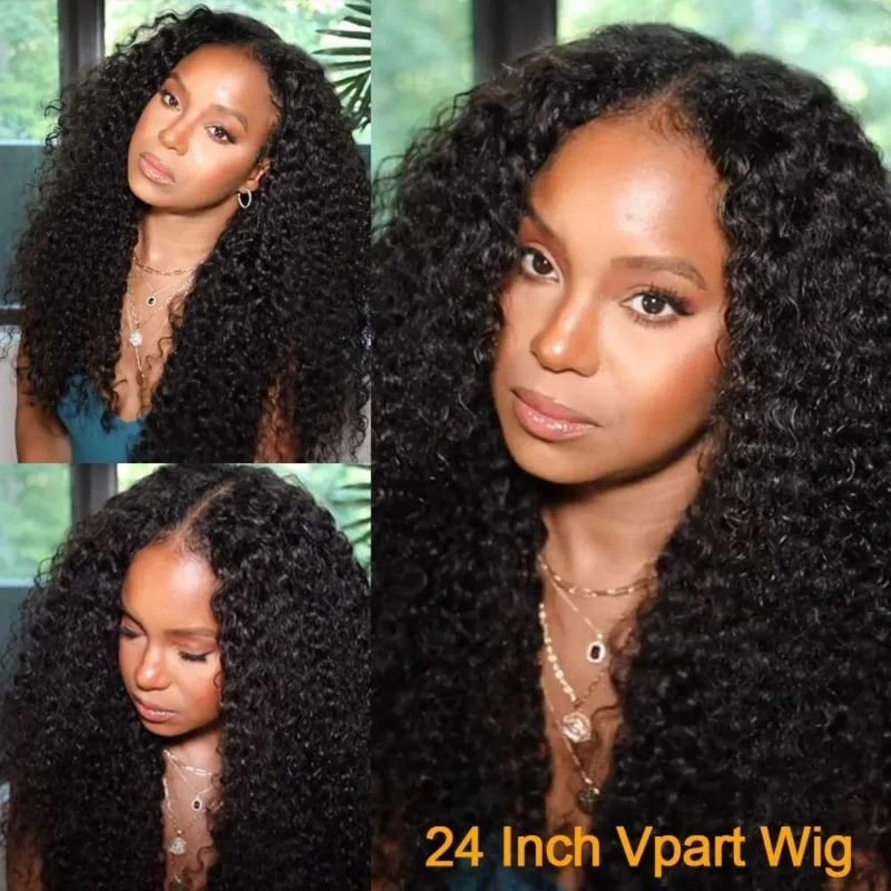 Top Trends: Nadula Curly Hair V Part Wig Human Hair No Leave Out V Part Human Hair Wigs Upgrade U Part Wig No Glue&amp;Suit Your Natural Hair Shoppable Styles