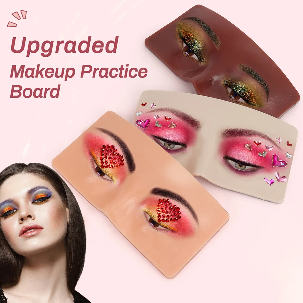 Top Trends: Makeup Practice Board Face Eyelashes Eyebrow Eyeshadow Makeup Training Supplies 3D Silicone Bionic Board Make Up For Beginner Shoppable Styles