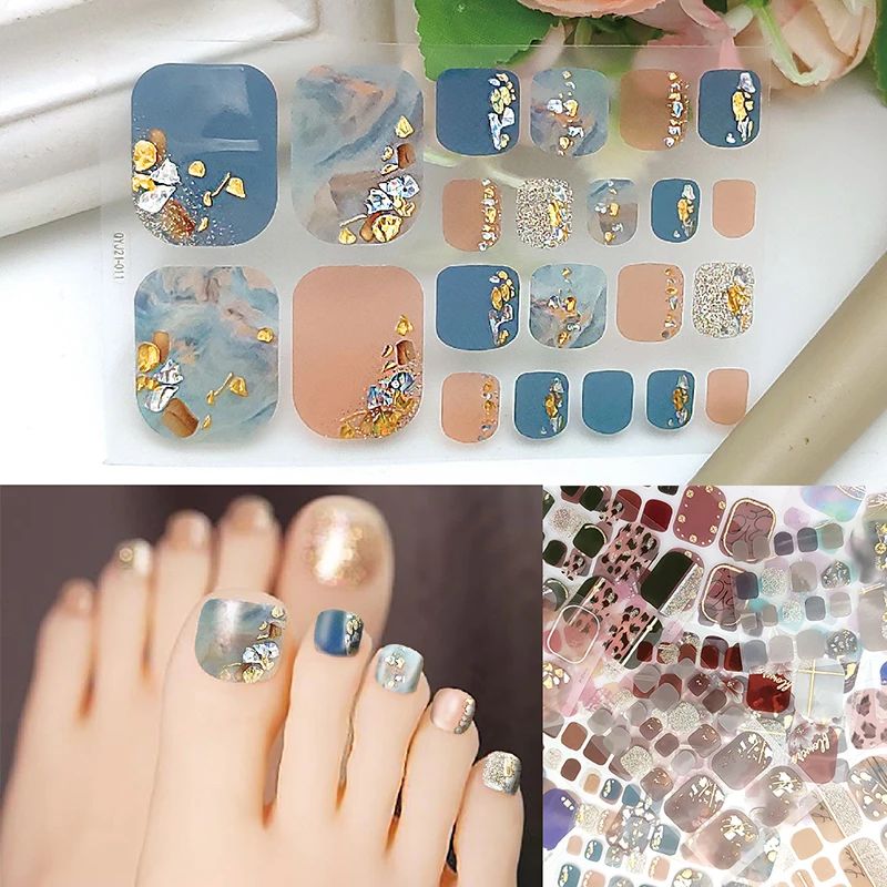 Top Trends: 22 Tips Toe Nail Wraps Full Cover Nails Sticker Art Decorations Manicure Nail Vinyls Adhesive Nails Deco For Women Girls DIY Shoppable Styles