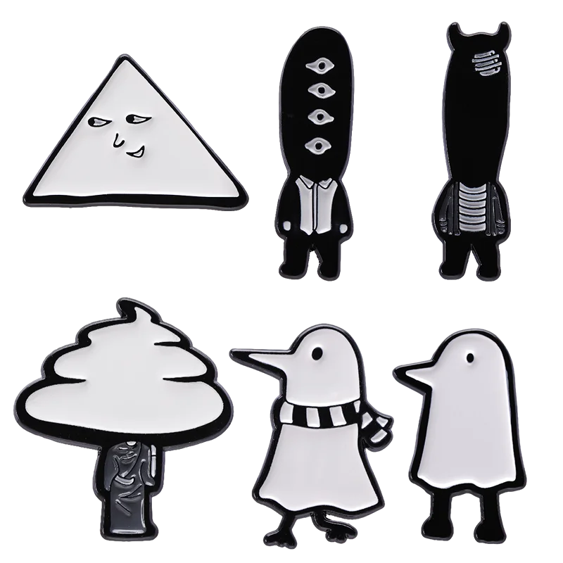 Top Trends: Cartoon Oyasumi Punpun Enamel Pins Custom Animal Wholesale Badge Lovely Cloud Bird Lapel Gifts Goodnight Punk Brooch Jewelry Shoppable Styles