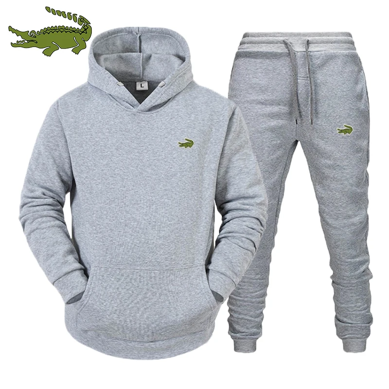 Top Trends: High Quality Men&#039;s Suit Fashion Casual Tracksuit 2 Piece Hoodie Pullover Sports Clothes Sweatshirt Jogging Set Shoppable Styles