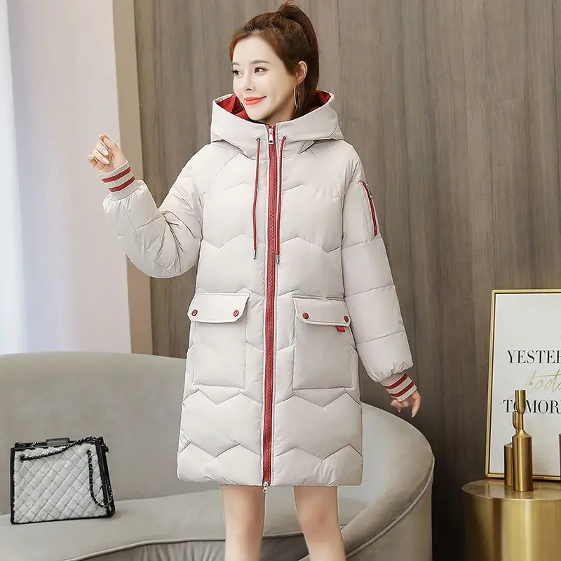 Top Trends: Women Winter Down Padded Jacket 2022 New Women Warm Thick Cotton Coat Korean Loose Hooded Parkas Female Outwear Winter Jacket Shoppable Styles