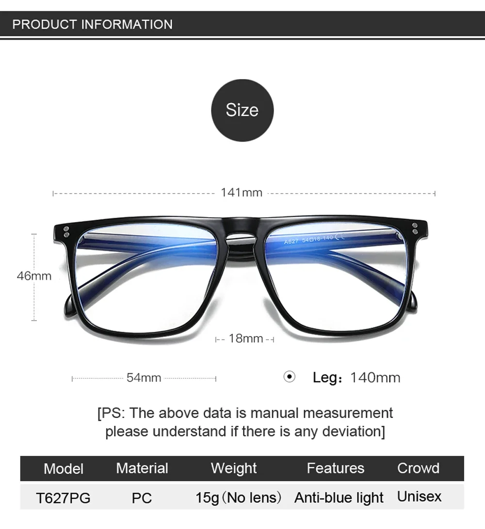 Top Trends: ROLIPOP Anti Blue Light Glasses Blocking Filter Reduces Eyewear Strain Clear Gaming Computer Glasses Men Improve Comfort Shoppable Styles - Image 5