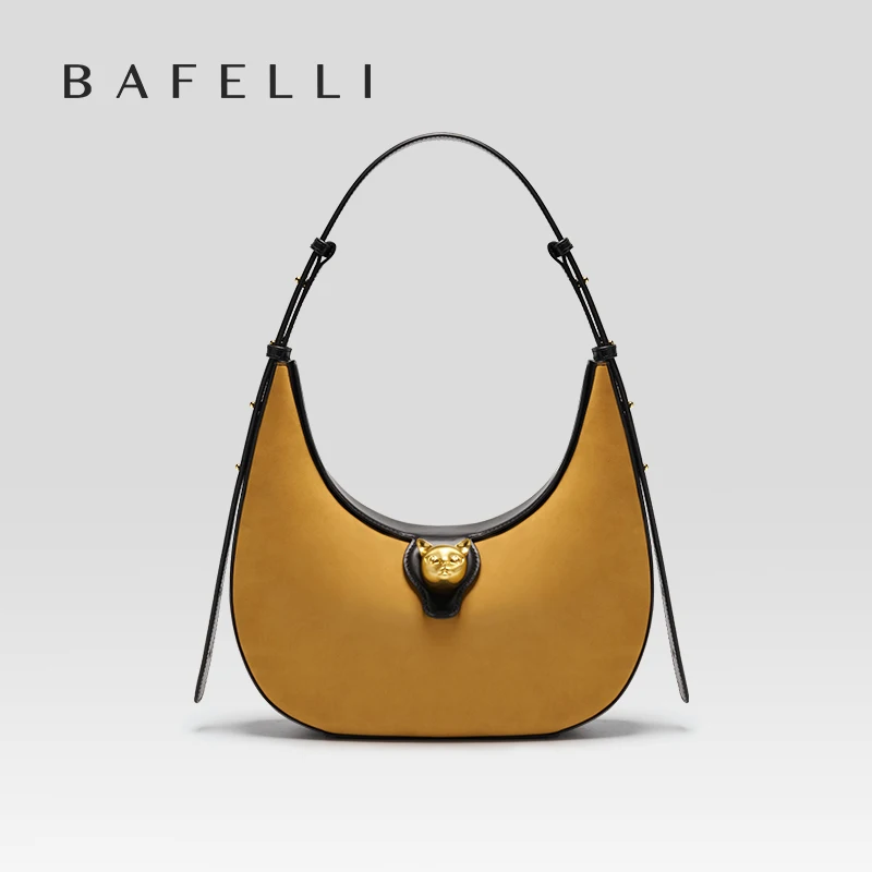 Top Trends: BAFELLI 2023 NEW WOMEN&#039;S HANDBAG CAT SERIES GENUINE LEATHER LUXURY BRAND FASHION RETRO STYLE SHOULDER HOBOS FLAP BAGS FEMALE Shoppable Styles