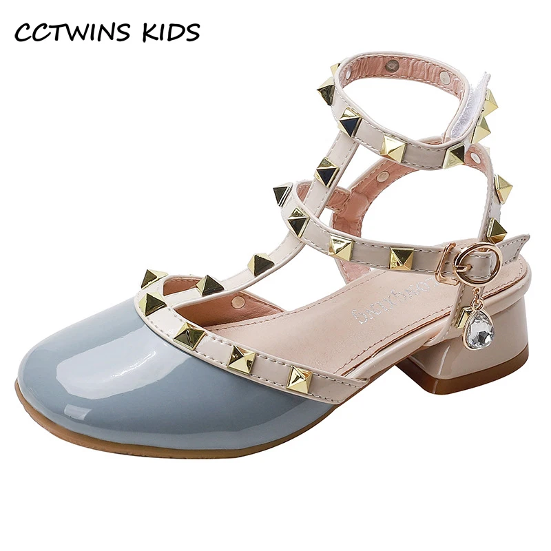 Top Trends: Girls Princess Shoes 2022 Spring Fashion Mary Jane Dress Shoes Baby Shoes Kids Middle Heel Patent Brand Rivet Metal Soft Sole Shoppable Styles