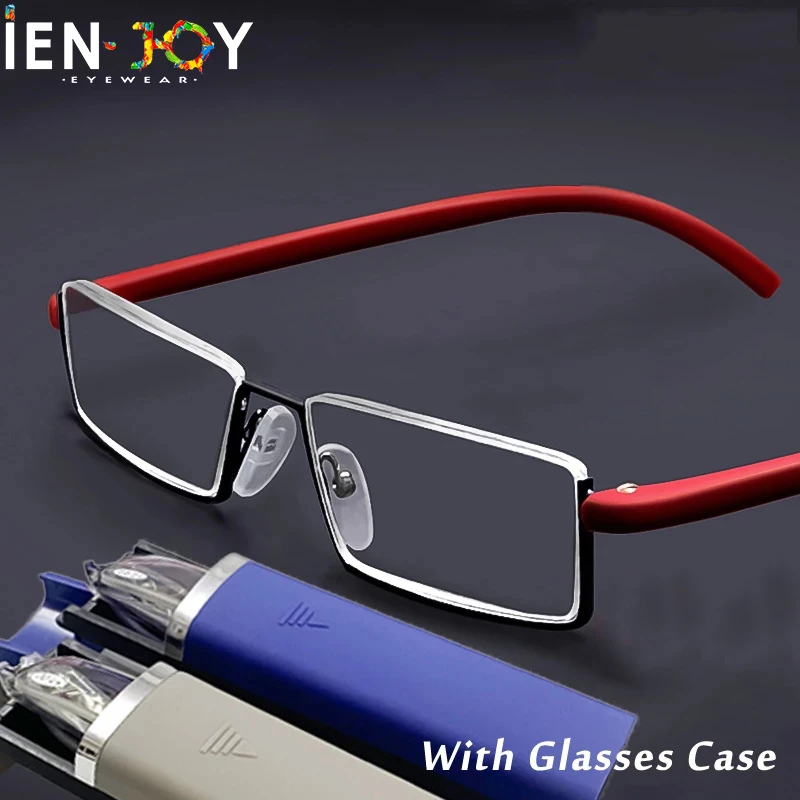 Top Trends: IENJOY TR90 Reading Glasses Anti-Blue Light Reading Glasses Men Half Frame Prescription Eyeglasses Male Eyewear With Case1.0-4.0 Shoppable Styles