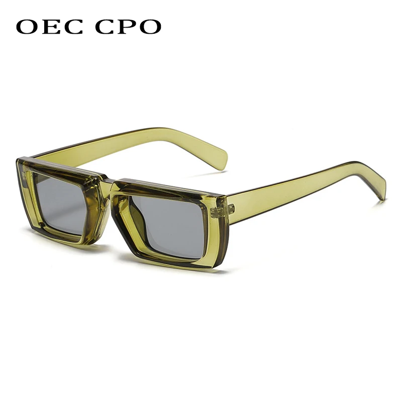 Top Trends: OEC CPO Vintage Rectangle Sunglasses Women Punk Small Frame Sun Glasses MenTrends Square Glasses UV400 Shades Fashion Eyewear Shoppable Styles