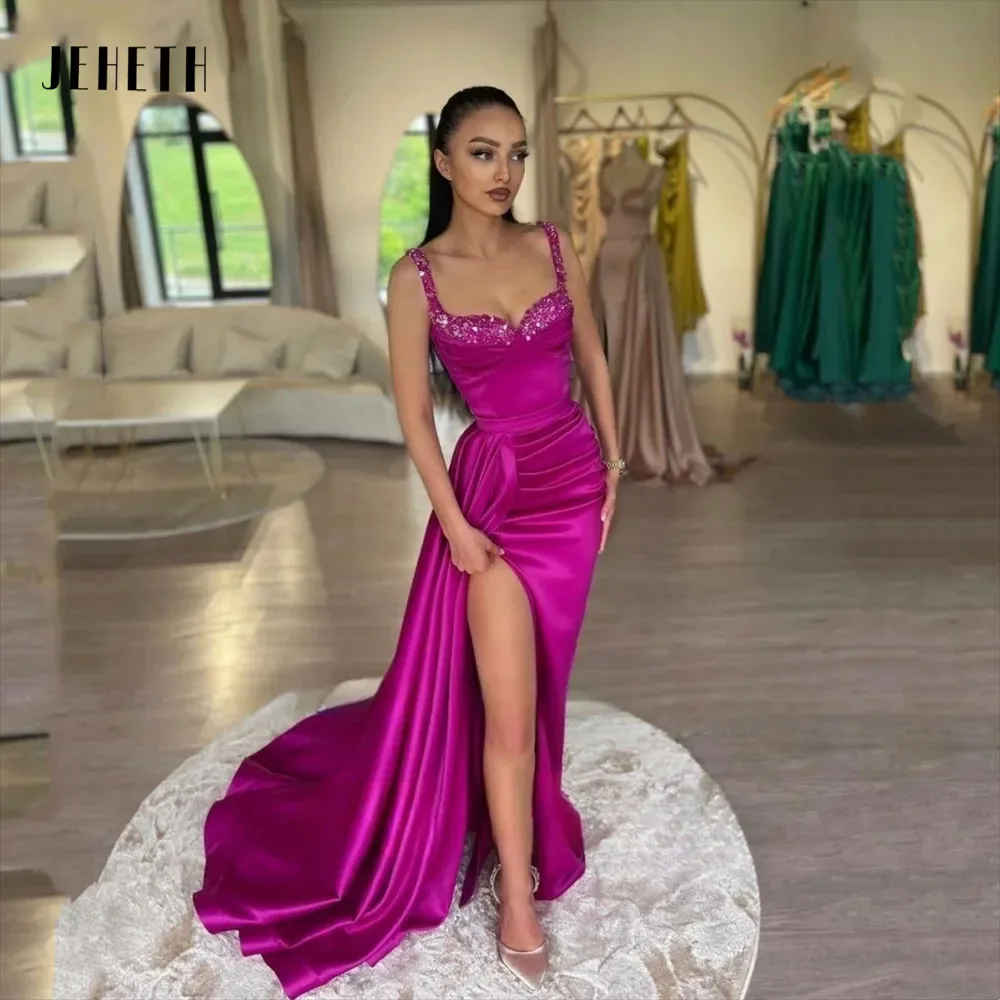 Top Trends: JEHETH Prom Dresses For Women Sexy Sequins Chest Fishtail Evening Gown Side High Split Party Princess Dress Custome Made Shoppable Styles