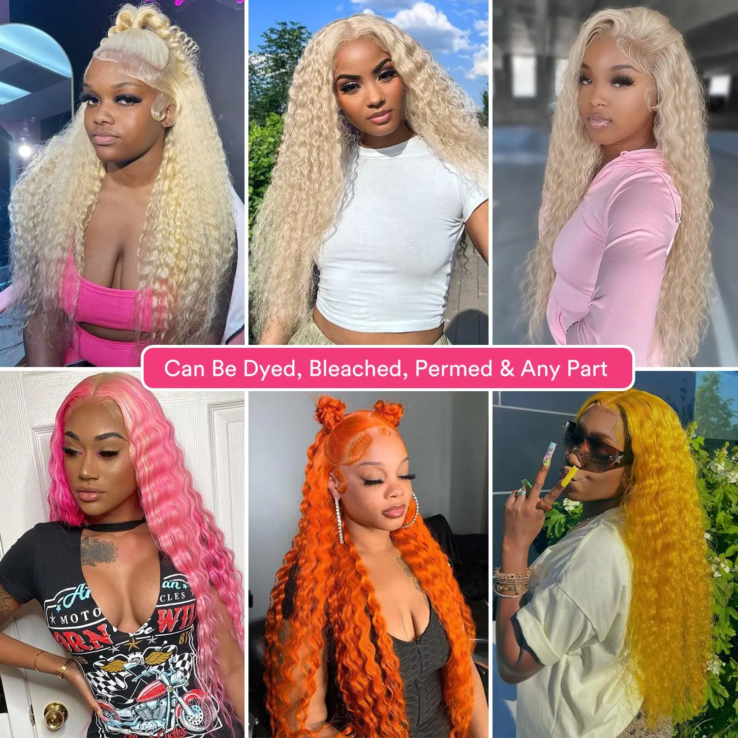 Top Trends: 613 Honey Blonde Deep Wave 13x6 HD Lace Frontal Wig Human Hair Curly Wig 13x4 Lace Front Wig Blonde Wig 180 Density Glueless Wig Shoppable Styles - Image 4