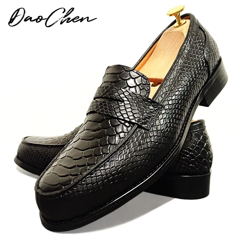 Top Trends: ELEGANT MEN LOAFERS SHOES BLACK BROWN SNAKE PRINT CASUAL MENS DRESS SHOES WEDDING OFFICE BUSINESS REAL LEATHER Shoes Men Shoppable Styles