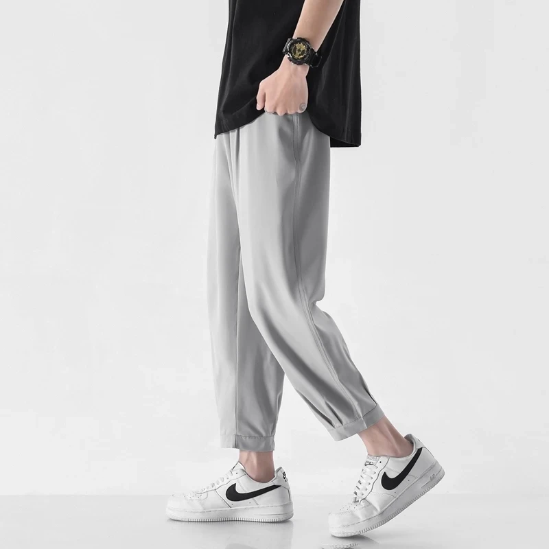 Top Trends: CAAYU Mens Ice Silk Joggers Men 2022 Light Weight Sweatpants Trouser Casual Running Pants Japanese Streetwear Fashion Pants Men Shoppable Styles - Image 3