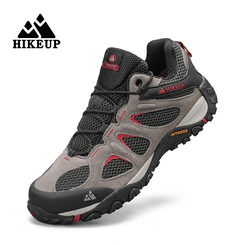 Top Trends: HIKEUP New Non-slip Wear Resistant Men‘s Outdoor Hiking Shoes Breathable Splashproof Climbing Men Sneaker Hunting Mountain Shoes Shoppable Styles