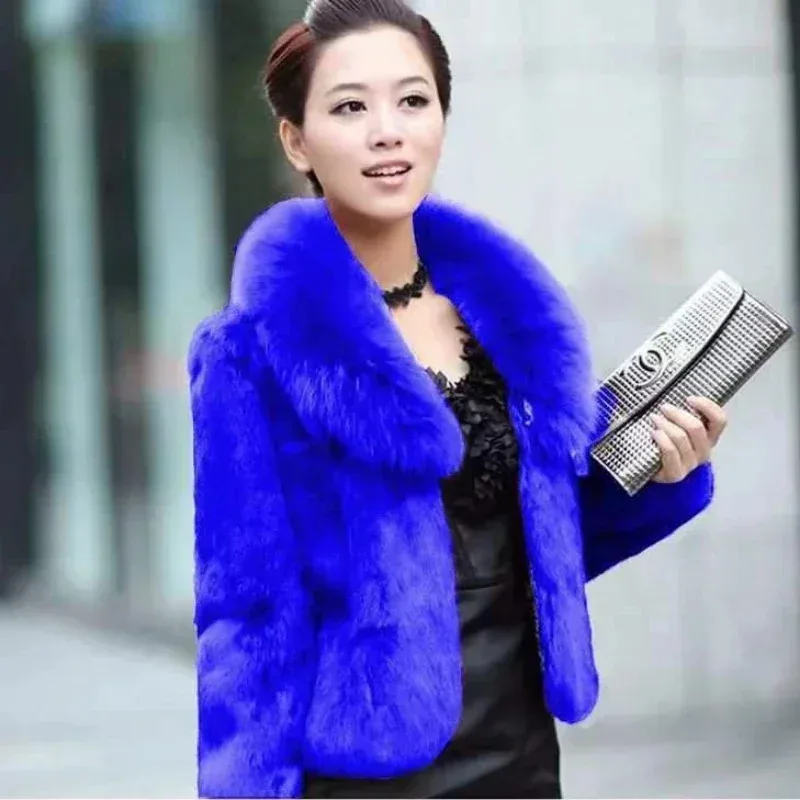 Top Trends: Red Black Raccoon Fur Collar Imitation Fur Pu Fur Short Slim Fit Coat Sheep Skin Leather Jacket Women 2023 Indie Coat Jackets Shoppable Styles - Image 3