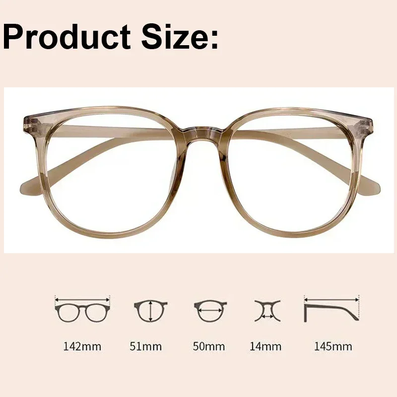 Top Trends: 2024 Anti-blue Light Nearsighted Eyeglasses Ultralight Large Frame Myopia Glasses Fashion Retro Ultra Light Near Sight Eyewear Shoppable Styles - Image 6