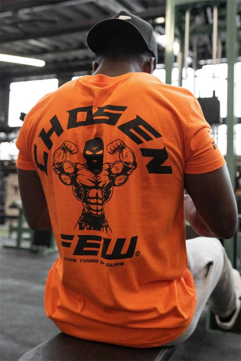 Top Trends: Mens Cotton Short Sleeve T-shirt Bodybuilding Shirt Loose High Quality Fitness T Shirt Gym Fitness Exercise Tops Tees Shoppable Styles