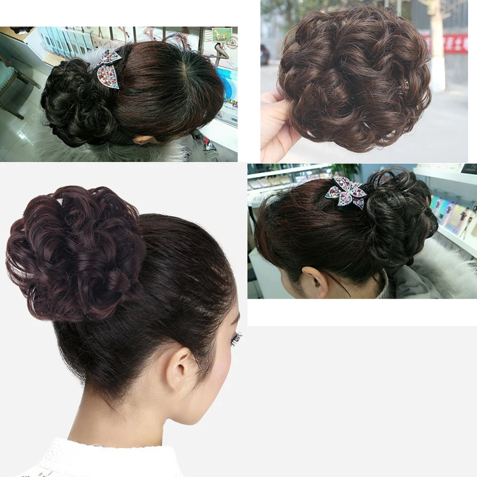 Top Trends: Women Wig Synthesis Curly Chignon Hair Extension Clip In Hair Women Hairpiece Claw Clip Hair Bun Wigs Hair Accessories For Women Shoppable Styles - Image 5