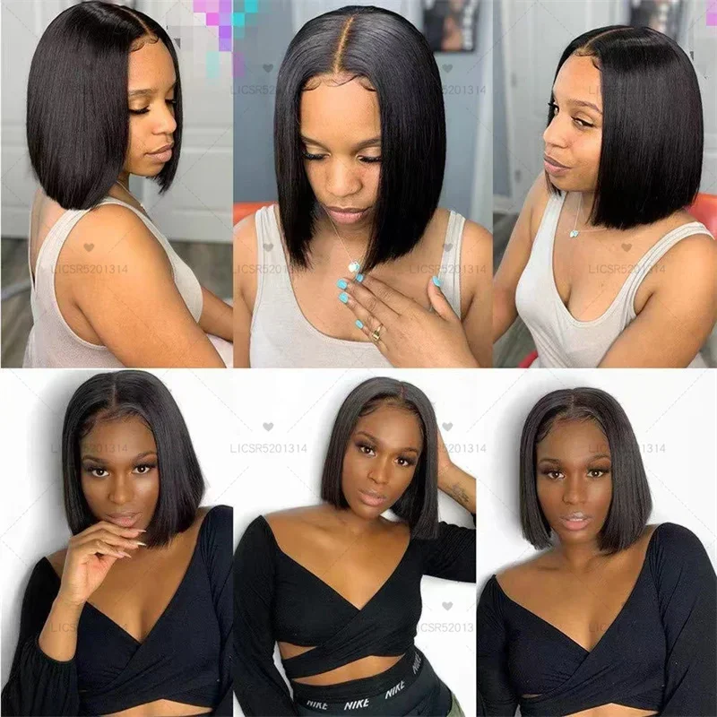 Top Trends: New Cheap Glueless Straight Bob Hair Wig Human Hair Ready To Wear Straight HD Lace Closure Bob Wigs For Women Human Hair Gift Shoppable Styles