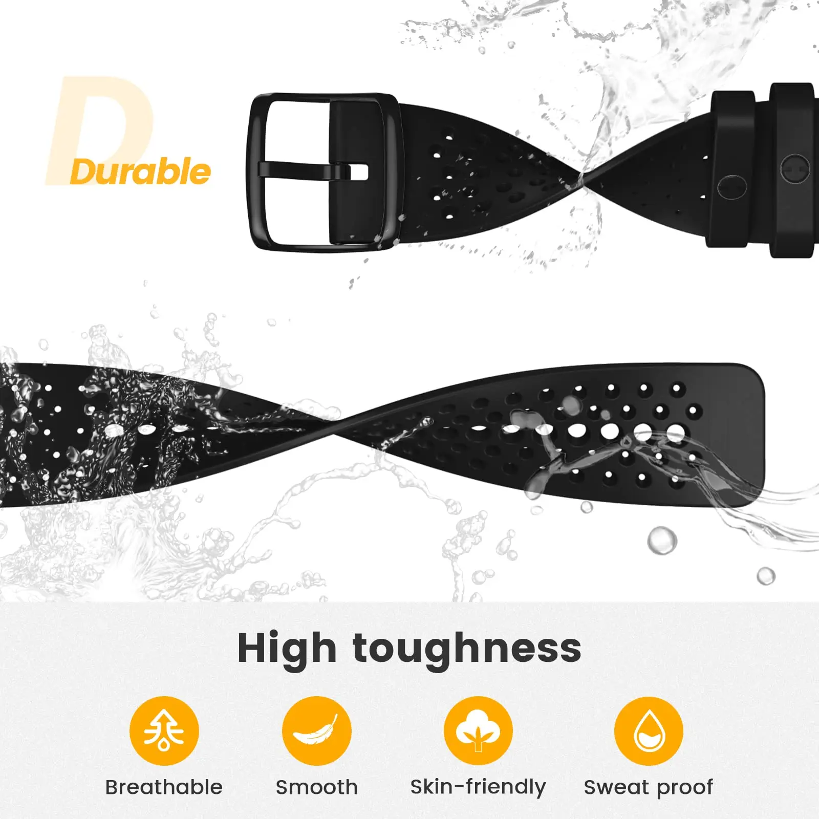 Top Trends: Watch Bands Compatible With Polar Vantage M / M2 / Vantage Grit X / X Pro, 22mm Soft Silicone Replacement Strap Shoppable Styles - Image 4