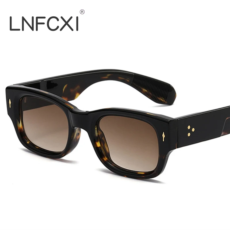 Top Trends: LNFCXI New Small Square Sunglasses Men Luxury Brand Design Computer Women Eyeglasses Glasses Frame Vintage Eyewear Shoppable Styles