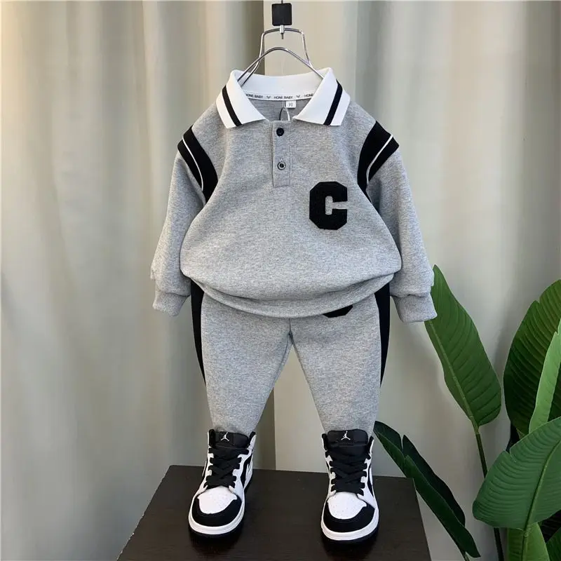 Top Trends: 2023 Spring Autumn Kids Clothes Boys Sets Sports Suit Children Tracksuit Boys Long Sleeve Letter T-Shirt Pant 2Pcs Suit 2-12Y Shoppable Styles