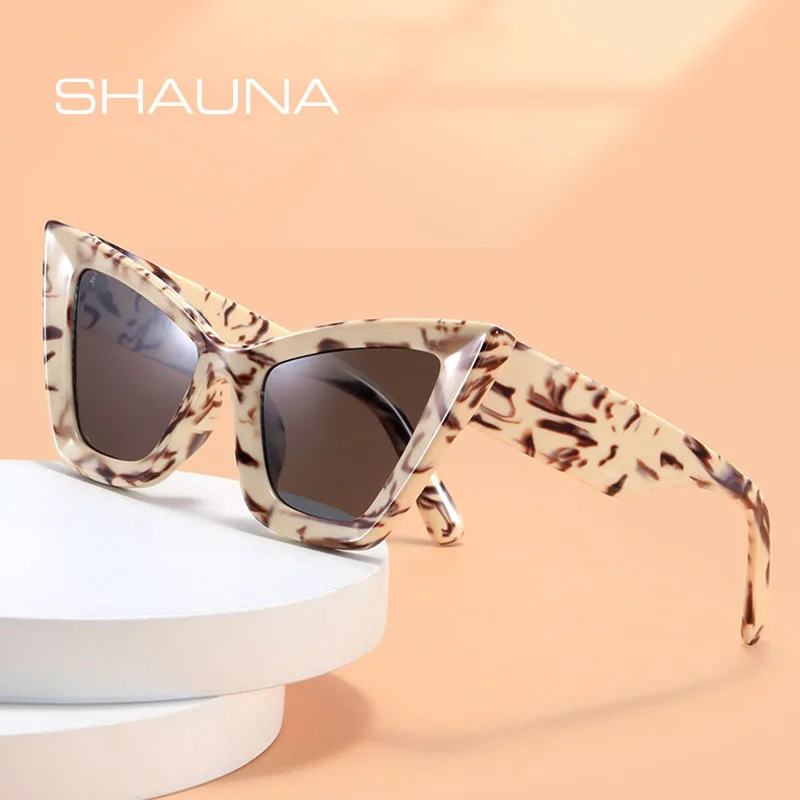 Top Trends: SHAUNA Oversized Cat Eye Women Sunglasses UV400 Shoppable Styles