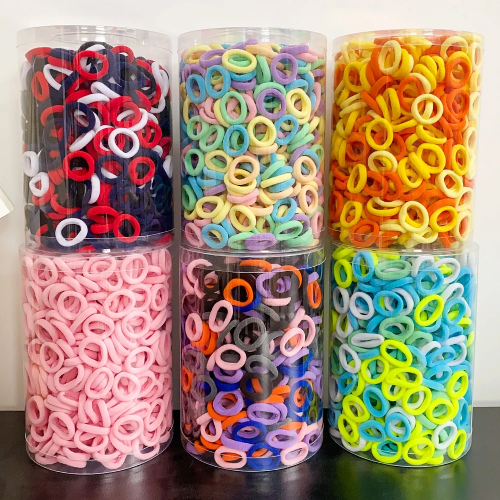 Top Trends: 200-400pcs Hair Bands For Children Colorful Nylon Scrunchie Hair Ties Rubber Band Kids Elastic Hair Band Girl Hair Accessories Shoppable Styles