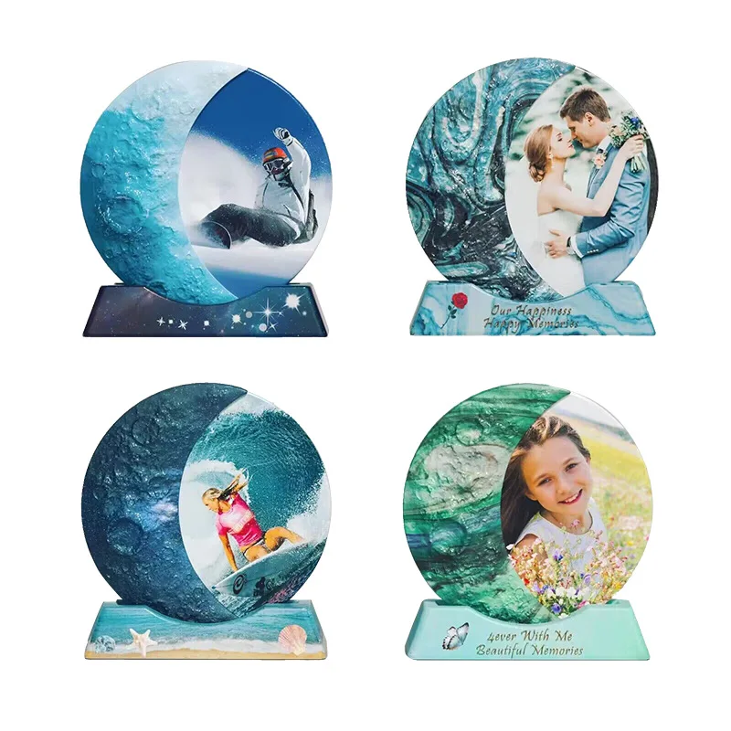 Top Trends: DIY Crystal Epoxy Resin Mold Moon Photo Frame With Base Silicone Mold Moon Frames Mold Cupid Love Photo Frame Home Decore Mould Shoppable Styles - Image 3