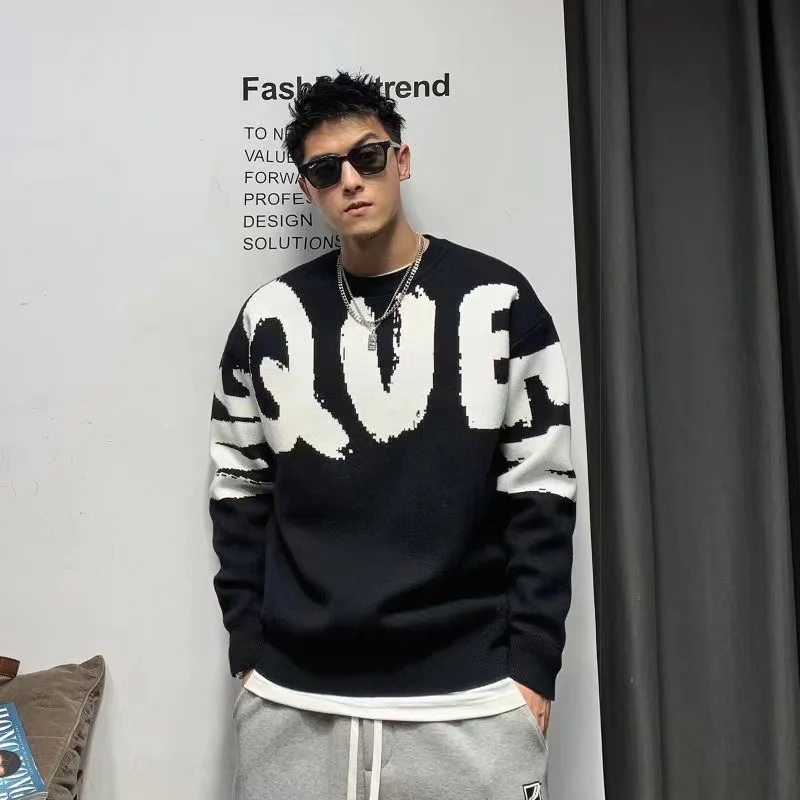 Top Trends: 2022 Autumn Winter Men Ladies Couple Thickened Large Letters High Quality Knitted Mc Queen Sweater Shoppable Styles