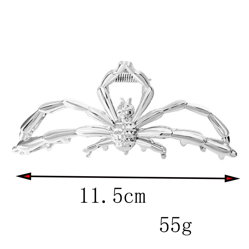 Top Trends: Woman Elegant Sliver Big Spider Design Hair Claws Ladies Fashion Washing Face Hair Clips Hairpins Girls Metal Hair Accessories Shoppable Styles - Image 2