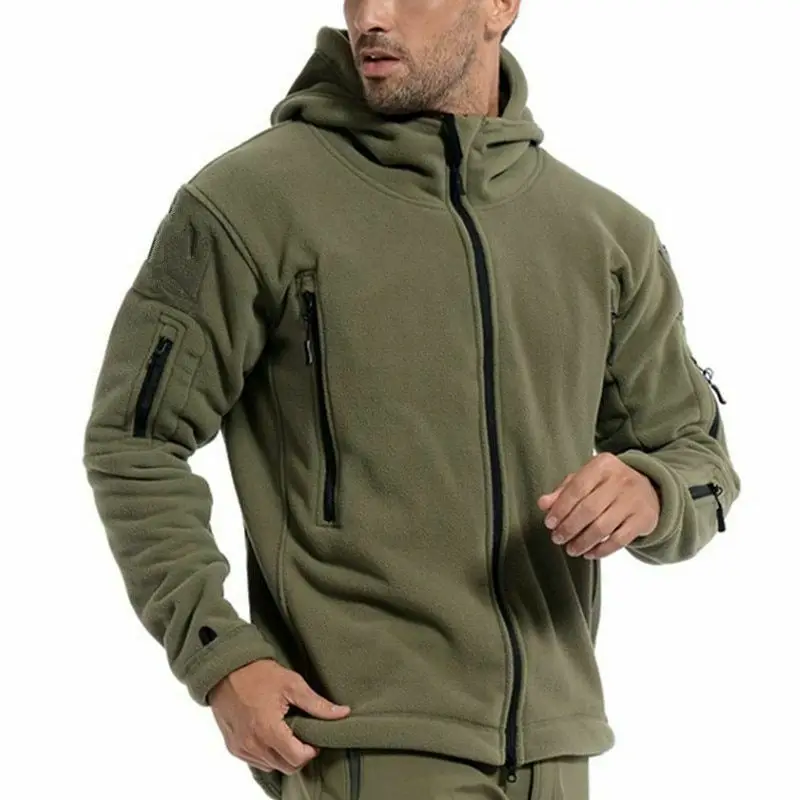 Top Trends: Men&#039;s Outdoor Hiking Hooded Coats Warm Military Tactical Sport Fleece Hoodie Jacket Multi-Pockets Shoppable Styles