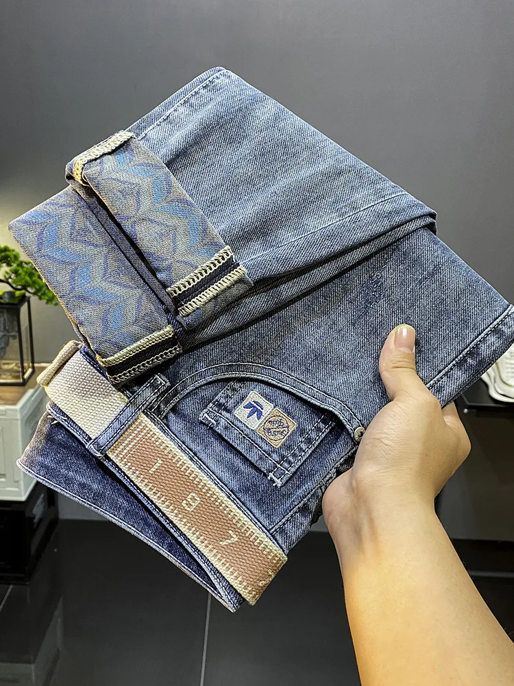 Top Trends: 2024 New Pants Men&#039;S Jeans High-End Fashion Brand Printed Pants Cotton Men&#039;S Fashion Casual Straight Slim Pants Shoppable Styles