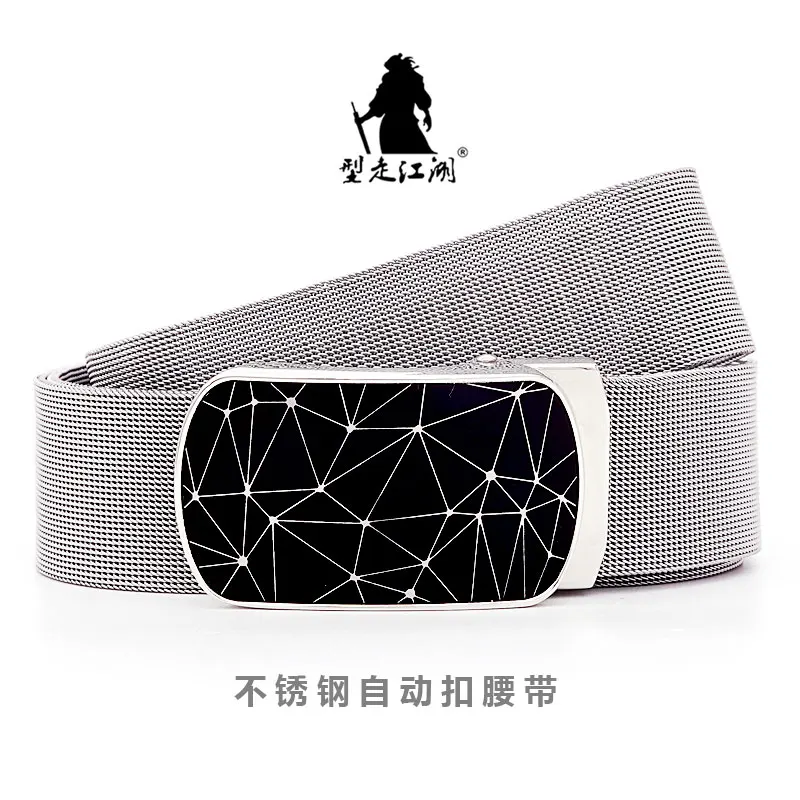 Top Trends: Men Leather Belt Stainless Steel Metal Automatic Buckle Brand High Quality Luxury Belts Quality Girdle Belts For Jeans Shoppable Styles