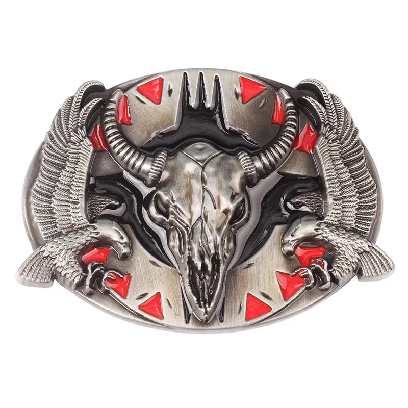 Top Trends: Bull Skull Eagle Vulture Belt Buckle Homemade Handmade Waistband Components For 3.8cm 4cm Shoppable Styles