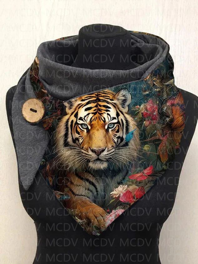 Top Trends: MCDV Tiger / Leopard / Fox 3D Printed Warm Fleece Casual Scarf And Shawl For Women Warm And Comfortable Scarf Shoppable Styles