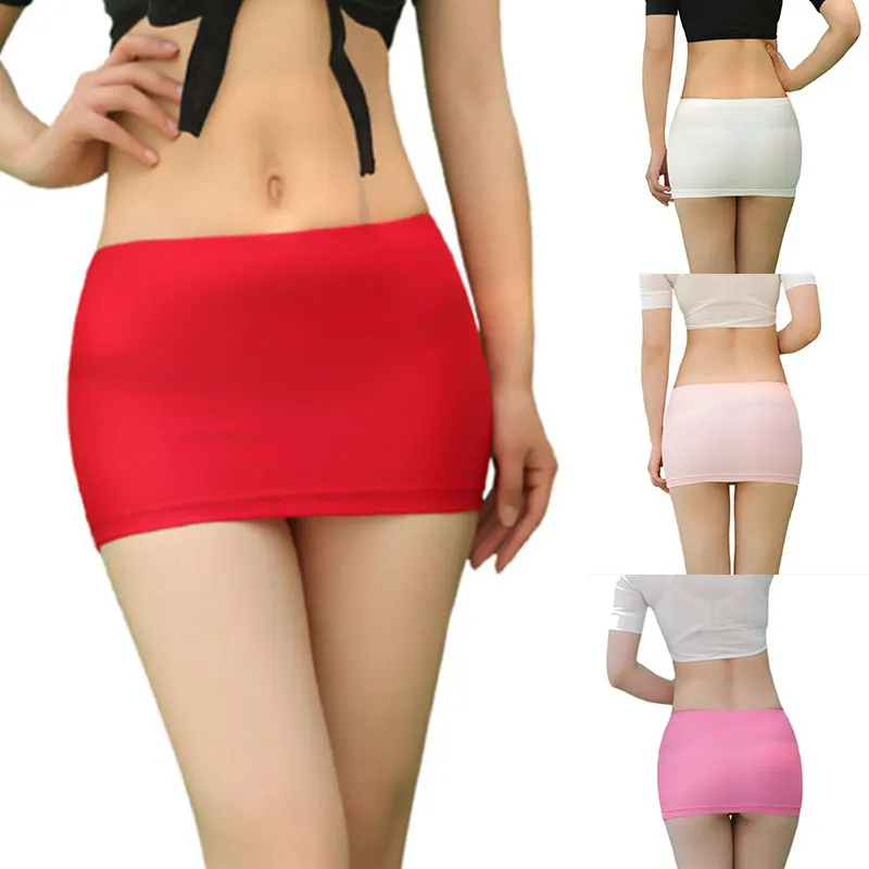 Top Trends: Sex Mini Skirts For Women Girl Pencil Short Dress Solid Wrinkles Folds High Elastic Pleated Skirt High Waist Slim Bodycon Skirts Shoppable Styles