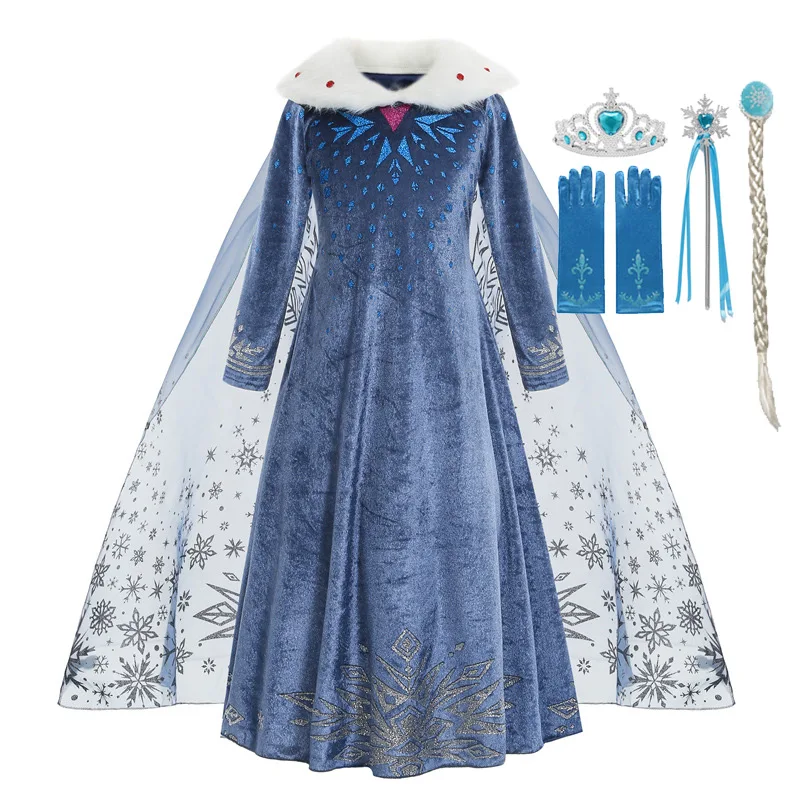 Top Trends: Disney Princess Dress For Girl Elsa Anna Rapunzel Costume Kid Birthday Party Clothes Carnival Cosplay Frozen1 / 2 Cinderella Shoppable Styles - Image 2