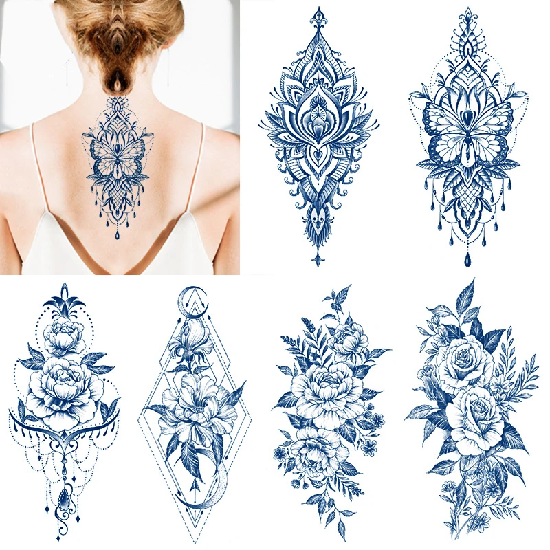 Top Trends: Juice Semi-permanent Waterproof Temporary Tattoos Sticker Wing Flower Body Art Herbal Tattoo Stickers Fake Tattoo Women Men Shoppable Styles