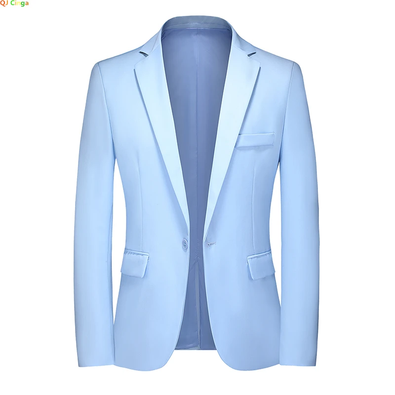 Top Trends: Stylish Men&#039;s Blazer Casual Slim Fitness Formal One Button Office Suit Blazer Coat Top White Suit Jacket Masculino Blazers Men Shoppable Styles