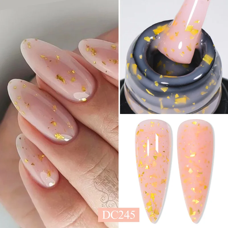 Top Trends: 7ML Glitter Quick Extension Nail Gel Vernis Semi Permanent Acrylic Gold Nude Milky White Gel Nail Polish UV Construction Gel Shoppable Styles